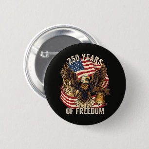 250 Years American 1776-2026 6 Cm Round Badge
