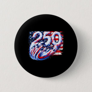 250 Years American 1776 2026 Fighter Jet Aeroplane 6 Cm Round Badge