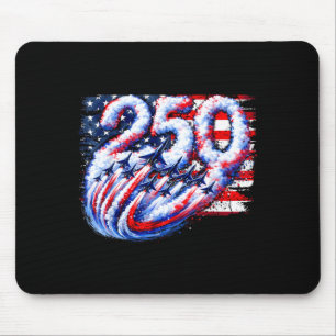 250 Years American 1776 2026 Fighter Jet Aeroplane Mouse Pad