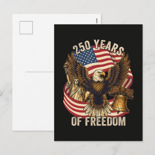 250 Years American 1776-2026 Holiday Postcard