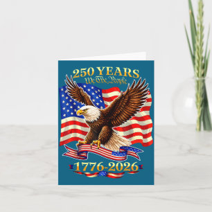 250 Years American 1776 2026 Illustration Card