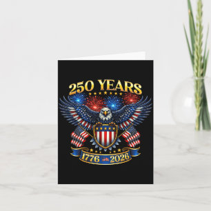 250 Years American 1776 2026 Illustration Card