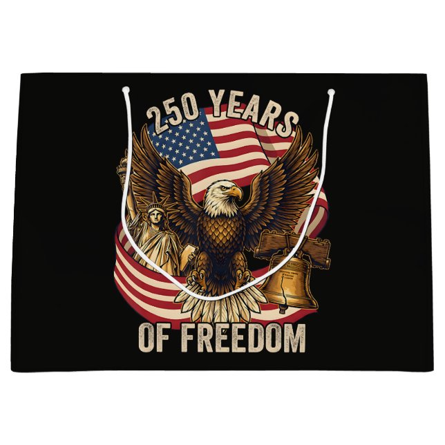 250 Years American 1776-2026 Large Gift Bag (Front)