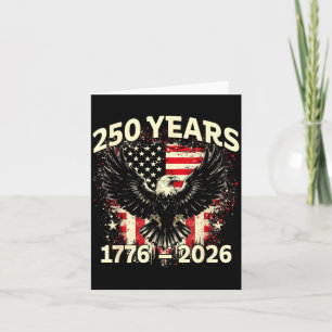 250 Years American 1776 2026 Vintage We The People Card