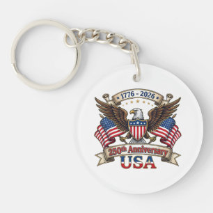 250 Years American 250th 4th of July Anniversary 1 Key Ring