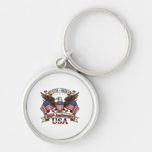250 Years American 250th 4th of July Anniversary 1 Key Ring
