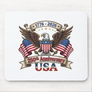 250 Years American 250th 4th of July Anniversary 1 Mouse Pad