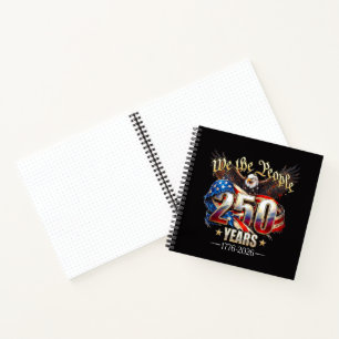 250 Years American 250th Anniversary 4th of July Notebook