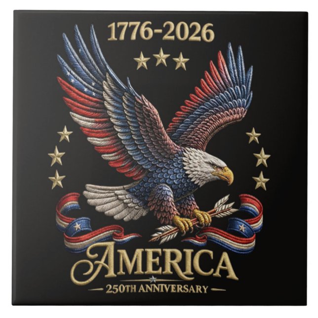 250 Years American 250th Anniversary Eagle Tile (Front)