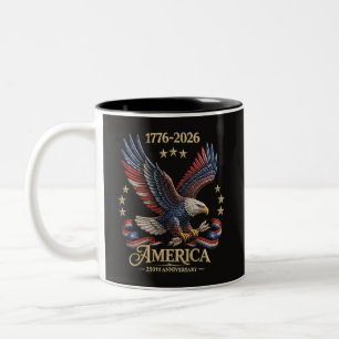 250 Years American 250th Anniversary Eagle Two-Tone Coffee Mug