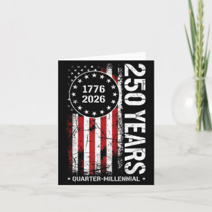 250 Years American 250th Anniversary Flag USA Card