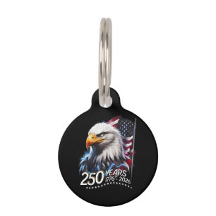 250 Years American 250th Anniversary Patriotic USA Pet Tag