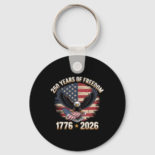 250 Years American 250th Anniversary Us Usa Flag 4 Key Ring