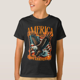 250 Years American 250th Anniversary Us Usa Flag 4 T-Shirt