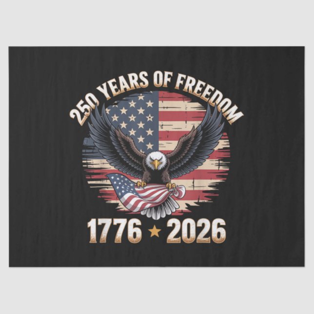 250 Years American 250th Anniversary US USA Flag 4 Tissue Paper (Front)