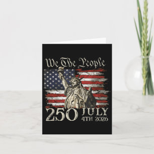250 Years American 250th Anniversary US USA Flag Card