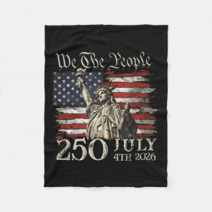 250 Years American 250th Anniversary US USA Flag Fleece Blanket