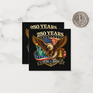 250 Years American 250th Anniversary USA Card