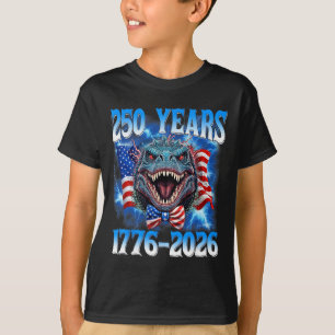 250 Years American 250th Anniversary Usa Dinosaur T-Shirt