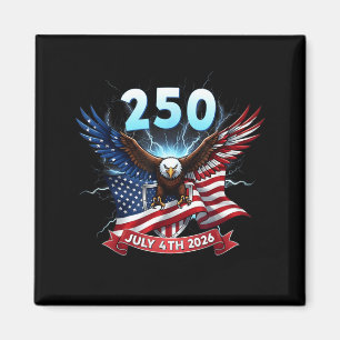 250 Years American 250th Anniversary USA Flag 4th Magnet