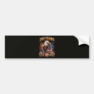 250 Years American 250th Anniversary Usa Patriotic Bumper Sticker