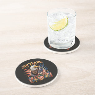250 Years American 250th Anniversary Usa Patriotic Coaster
