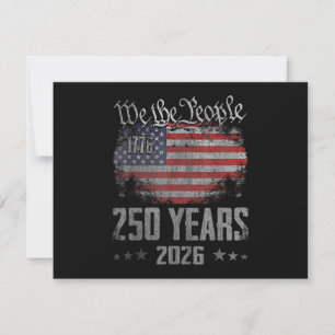 250 Years American 250th Anniversary USA Patriotic Invitation
