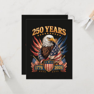250 Years American 250th Anniversary Usa Patriotic Invitation