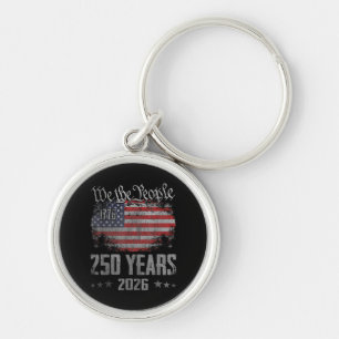 250 Years American 250th Anniversary USA Patriotic Key Ring