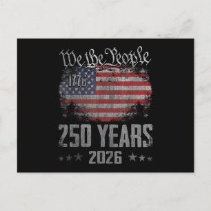 250 Years American 250th Anniversary USA Patriotic Postcard