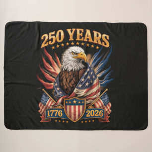 250 Years American 250th Anniversary Usa Patriotic Sherpa Blanket