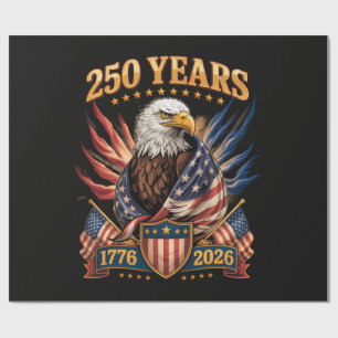 250 Years American 250th Anniversary Usa Patriotic Wrapping Paper