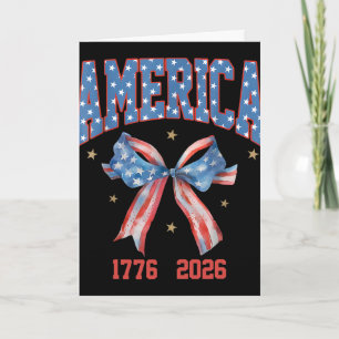250 Years American 250th Anniversary Usa Us Flag 4 Card