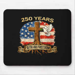250 Years American 250th Anniversary Usa Us Flag 4 Mouse Pad