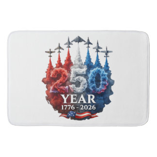 250 Years American 250th USA Patriotic 4th of July Bath Mat