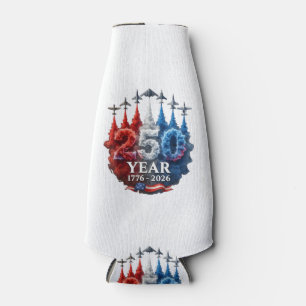 250 Years American 250th USA Patriotic 4th of July Bottle Cooler
