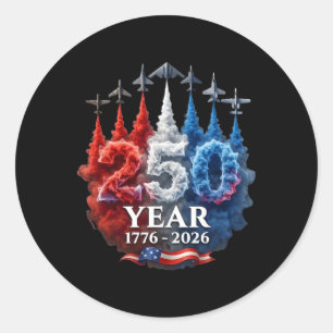 250 Years American 250th Usa Patriotic 4th Of July Classic Round Sticker