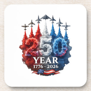 250 Years American 250th USA Patriotic 4th of July Coaster