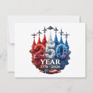 250 Years American 250th USA Patriotic 4th of July Invitation