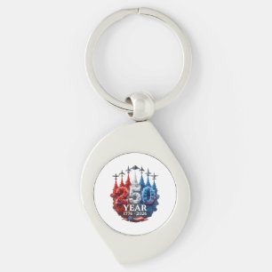 250 Years American 250th USA Patriotic 4th of July Key Ring