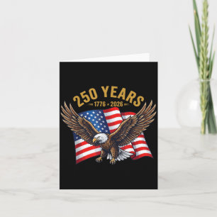 250 Years American Anniversary 1776-2026 Eagle USA Card