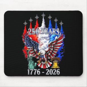 250 Years American Anniversary 1776-2026 USA Flag Mouse Pad