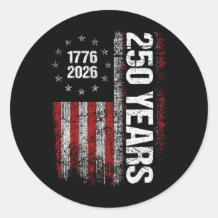 250 Years American Anniversary 250th Independence  Classic Round Sticker