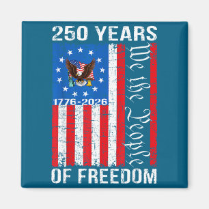 250 Years american anniversary 250th usa us flag 4 Magnet