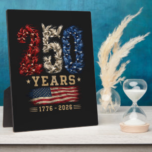 250 Years American Eagle Flag Patriotic Plaque