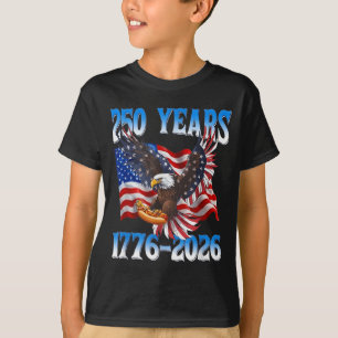 250 Years American Flag 1776 2026 Eagle Hotdog 4th T-Shirt
