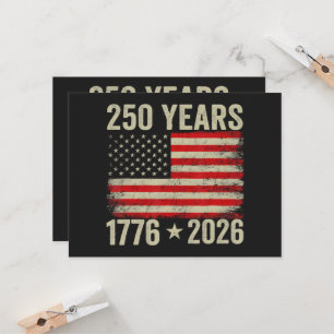 250 Years American Flag 1776-2026 Invitation