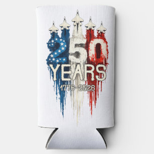 250 Years American Flag 250th Anniversary  Seltzer Can Cooler