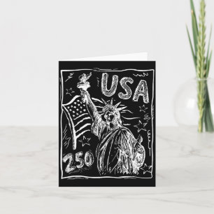 250 Years American Flag 250th Anniversary Us Flag Card