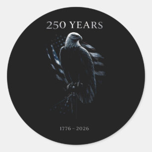 250 Years American Flag 250th Anniversary Usa 4th Classic Round Sticker